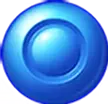 Blue round candy symbol