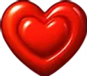 Red heart candy symbol